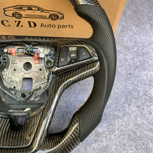 Load image into Gallery viewer, CZD auto parts  for Chevrolet 5th gen Camaro 2010-2015 carbon fiber steering wheel with perforated leather