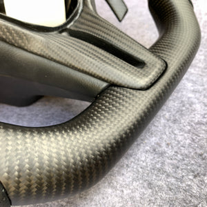 czd auto parts carbon fiber steering wheel for Infiniti Q60 with white stripe and paddle shifters