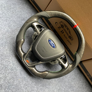 czd auto parts carbon fiber steering wheel for Ford Edge SE ST AWD 2015-2020 with airbag cover
