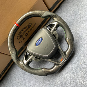czd auto parts carbon fiber steering wheel for Ford Edge SE ST AWD 2015-2020 with airbag cover