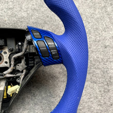 Load image into Gallery viewer, czd auto parts carbon fiber steering wheel for Accord V6/Forum/coupe/CL9/CL7 with blue perforated leather
