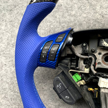 Load image into Gallery viewer, czd auto parts carbon fiber steering wheel for Accord V6/Forum/coupe/CL9/CL7 with blue perforated leather