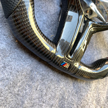 Load image into Gallery viewer, CZD Autoparts for BMW M1 M2 M3 M4 X5M X6M carbon fiber steering wheel gloss black carbon fiber trim