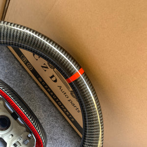 czd auto parts carbon fiber steering wheel for Toyota Corolla 2019-2020 with red stripe