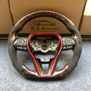 czd auto parts carbon fiber steering wheel for Toyota Corolla 2019-2020 with alcantara