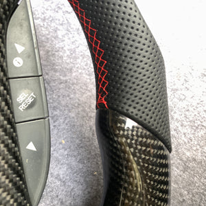 czd auto parts carbon fiber steering wheel for Acura TSX 2009-2014 with red stitch and black leather