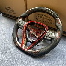 Load image into Gallery viewer, czd auto parts for 2019-2021 Toyota Corolla Hatchback / RAV4 / Corolla Levin carbon fiber steering wheel led glose forged carbon fiber