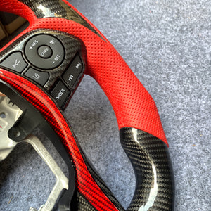 czd auto parts carbon fiber steering wheel for Toyota Corolla 2019-2020 with red perforated leather