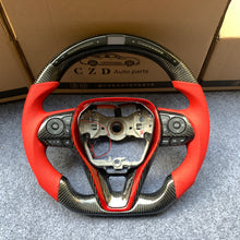 Load image into Gallery viewer, czd auto parts carbon fiber steering wheel for Toyota Corolla 2019-2020 with red leather