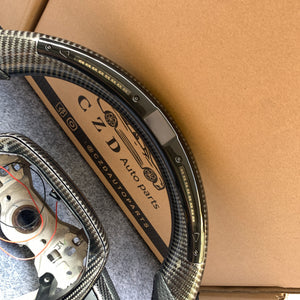CZD Autoparts for Toyota 8th gen Camry se xse le xle 2018-2022 carbon fiber steering wheel with LED