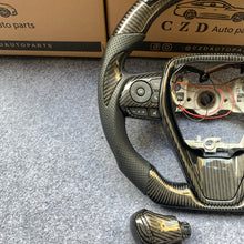 Load image into Gallery viewer, CZD Autoparts for Toyota 8th gen Camry se xse le xle 2018-2022 carbon fiber steering wheel gloss black carbon fiber top and bottom