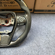 Load image into Gallery viewer, CZD Autoparts for Toyota 8th gen Camry se xse le xle 2018-2022 carbon fiber steering wheel gloss black carbon fiber top and bottom