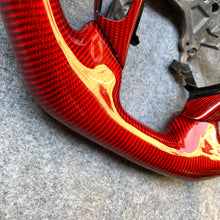 Load image into Gallery viewer, CZD auto parts for Honda Accord Crosstour 2013-2015 carbon fiber steering wheel with red carbon fiber top &amp; bottom