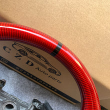 Load image into Gallery viewer, CZD auto parts for Honda Accord Crosstour 2013-2015 carbon fiber steering wheel with red carbon fiber top &amp; bottom