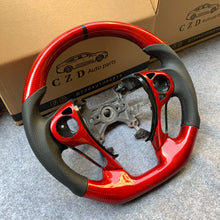 Load image into Gallery viewer, CZD auto parts for Honda Ridgeline 2017-2020 carbon fiber steering wheel with red carbon fiber top &amp; bottom