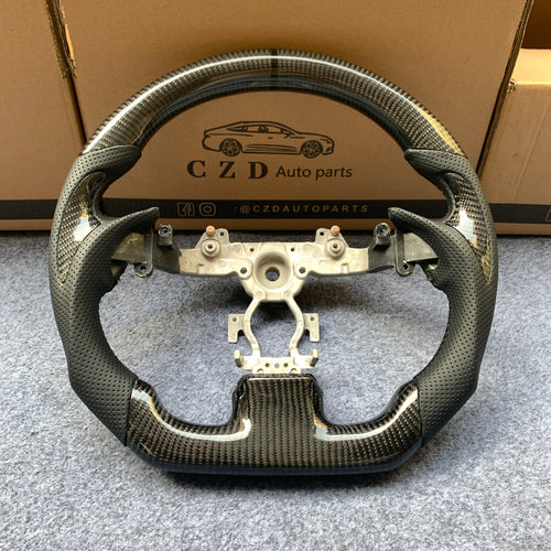 czd auto parts carbon fiber steering wheel for Infiniti G37 with carbon fiber thumb grips
