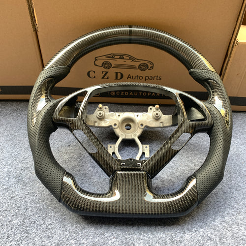 czd auto parts carbon fiber steering wheel for Infiniti G37 with black stripe