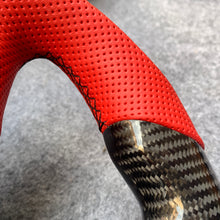 Load image into Gallery viewer, CZD auto parts for Acura TL 2004-2006 carbon fiber steering wheel with red perforated leather side