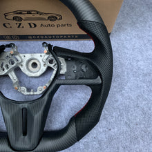 Load image into Gallery viewer, CZD autoparts for Nissan GTR R50 2017-2022 carbon fiber steering wheel with  black perforated leather side