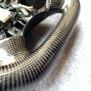 czd auto parts carbon fiber steering wheel for Acura TL with red stripe and stitch