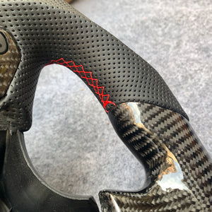 czd auto parts carbon fiber steering wheel for Acura TL with red stripe and stitch