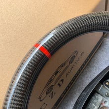 Load image into Gallery viewer, czd auto parts carbon fiber steering wheel for Acura TL with red stripe and stitch