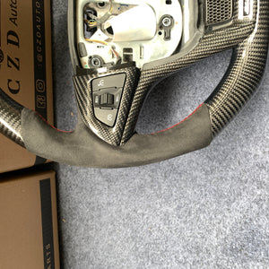 CZD auto parts carbon fiber steering wheel for Chevrolet 5th gen Camaro 2010-2015 with black alcantara