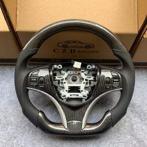 czd auto parts carbon fiber steering wheel for Acura MDX with white stitch