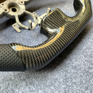 czd auto parts carbon fiber steering wheel for Infiniti G37 with white stripe and stitch