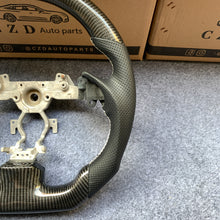 Load image into Gallery viewer, czd auto parts carbon fiber steering wheel for Infiniti G37 with white stripe and stitch