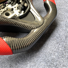 Load image into Gallery viewer, CZD auto parts for Acura 2015+ TLX carbon fiber steering wheel with red perforated leather side