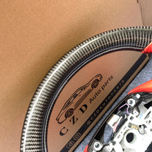 Load image into Gallery viewer, CZD auto parts for Acura 2015+ TLX carbon fiber steering wheel with red perforated leather side