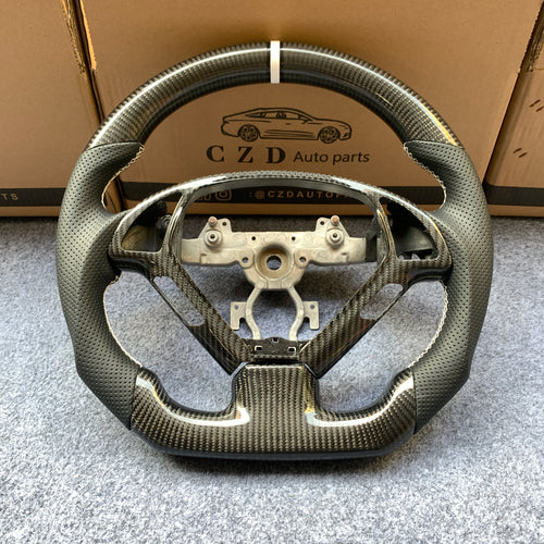 czd auto parts carbon fiber steering wheel for Infiniti G37 with white stripe