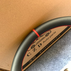 CZD For Toyota Tundra 2014/2015/2016/2017 carbon fiber steering wheel with red stitching