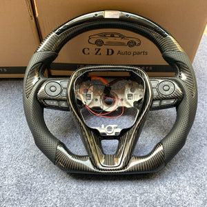 czd auto parts carbon fiber steering wheel for Toyota Corolla 2019-2020 with round led