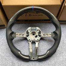 Load image into Gallery viewer, CZD Autoparts for BMW M1 M2 M3 M4 F80 F82 F83 carbon fiber steering wheel gloss black carbon fiber top and bottom with M-color stripe