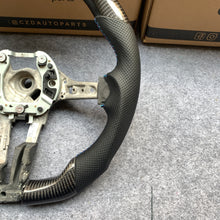 Load image into Gallery viewer, CZD Autoparts for BMW M1 M2 M3 M4 F80 F82 F83 carbon fiber steering wheel gloss black carbon fiber top and bottom with M-color stripe