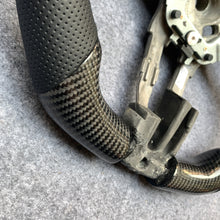 Load image into Gallery viewer, CZD Autoparts for BMW M1 M2 M3 M4 F80 F82 F83 carbon fiber steering wheel gloss black carbon fiber top and bottom with M-color stripe