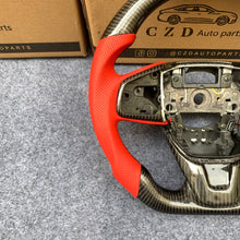 Load image into Gallery viewer, CZD auto parts for Honda CR-V CRV 2017-2021 carbon fiber steering wheel with red perforated leather side