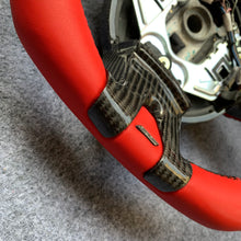 Load image into Gallery viewer, CZD auto parts carbon fiber steering wheel for camaro 2010-2011 with red perforated leather on bottom