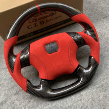 Load image into Gallery viewer, czd auto parts carbon fiber steering wheel for Honda 7th gen Accord Sedan TESTED LX 2003-2007 with red alcantara