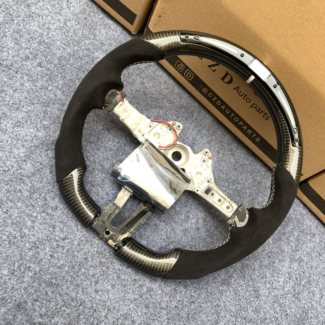 CZD Autoparts For BMW M2 F87 M3 F80 M4 F82 carbon fiber steering wheel with Japanese LED