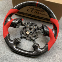 Load image into Gallery viewer, CZD autoparts for Honda Accord UC1 UC3 CM5 CM6 carbon fiber steering wheel with red perforated leather side