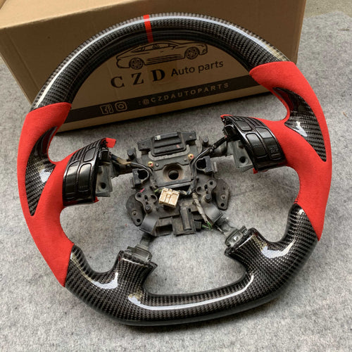czd auto parts carbon fiber steering wheel for Honda Accord UC1 UC3 CM5 CM6 with red stripe