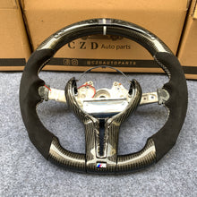 Load image into Gallery viewer, CZD Autoparts For BMW M2 F87 M3 F80 M4 F82 carbon fiber steering wheel with black alcantara sides