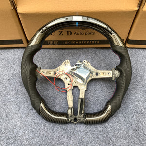 CZD Autoparts For BMW M2 F87 M3 F80 M4 F82 carbon fiber steering wheel with Japanese LED