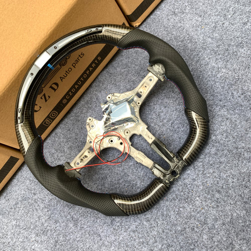 CZD Autoparts For BMW M2 F87 M3 F80 M4 F82 carbon fiber steering wheel with Japanese LED