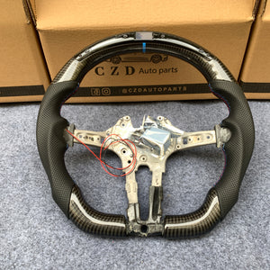 CZD Autoparts For BMW M2 F87 M3 F80 M4 F82 carbon fiber steering wheel with Japanese LED