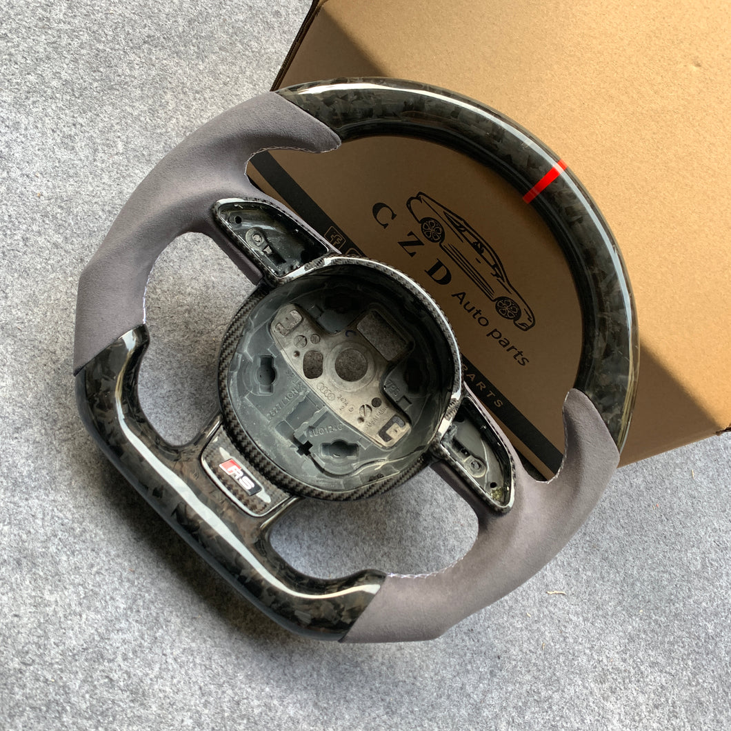 CZD auto parts carbon fiber steering wheel for Audi S6 (C7) with forged carbon fiber