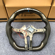 Load image into Gallery viewer, CZD Autoparts for BMW M5 F10 M6 F06 F12 F13 X5M F85 X6M F86 carbon fiber steering wheel black perforated leather with M-color stitching